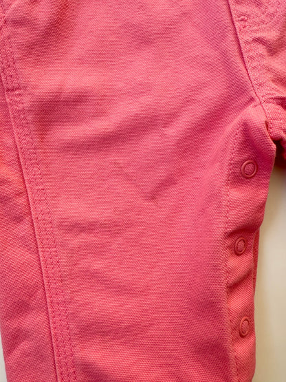 Carhartt Pink Canvas Bib Overalls (3 Months)