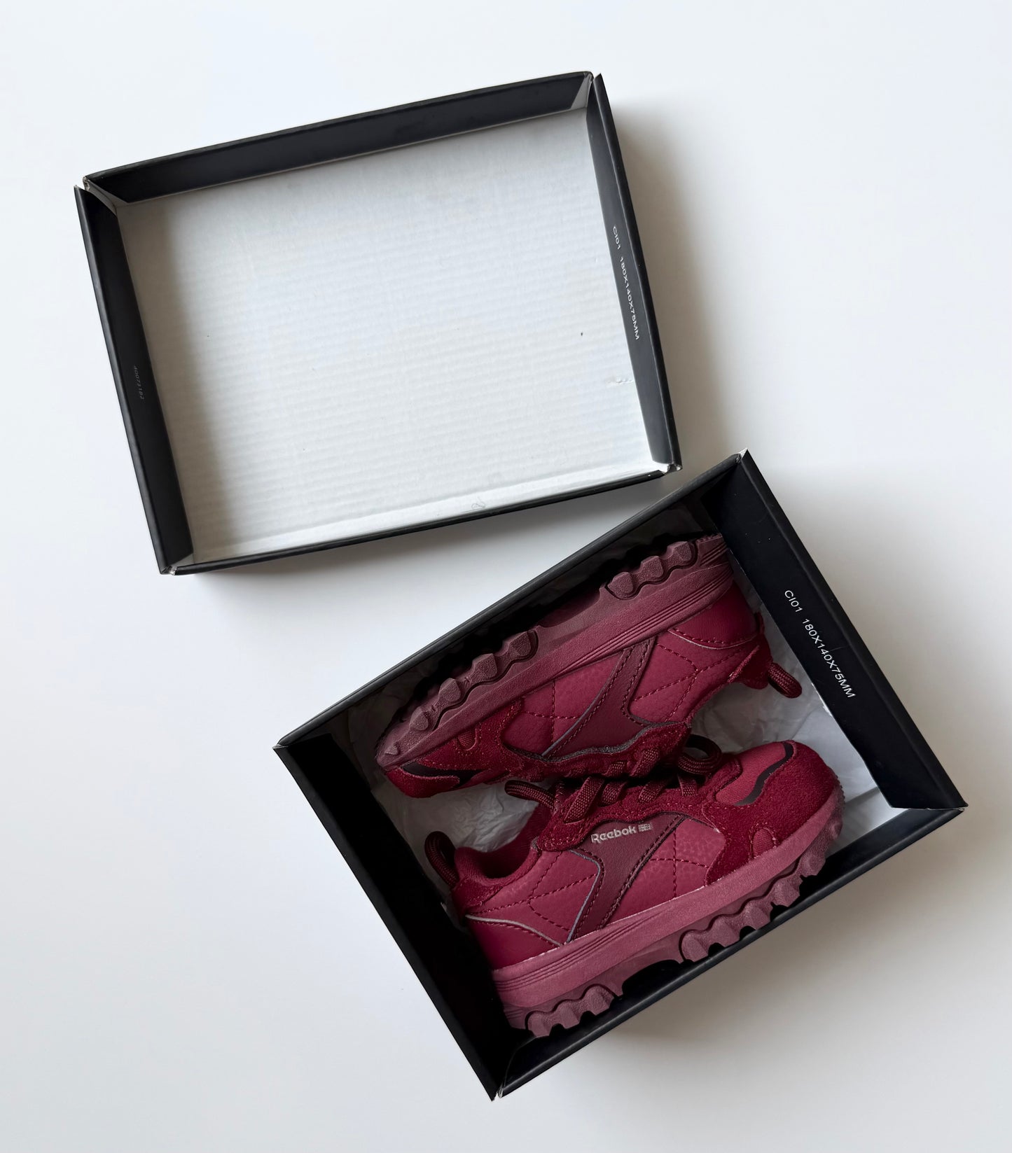 Reebok x Cardi B Dark Red Velour Stretch Lace Sneakers (5)