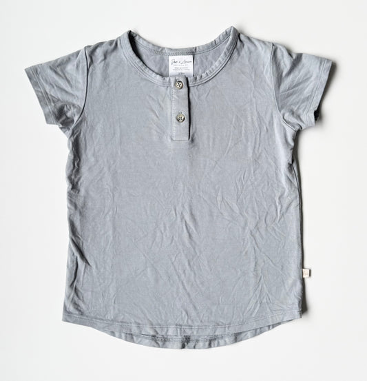 Jax & Lennon Light Grey Button Front T-Shirt (2/3 Years)