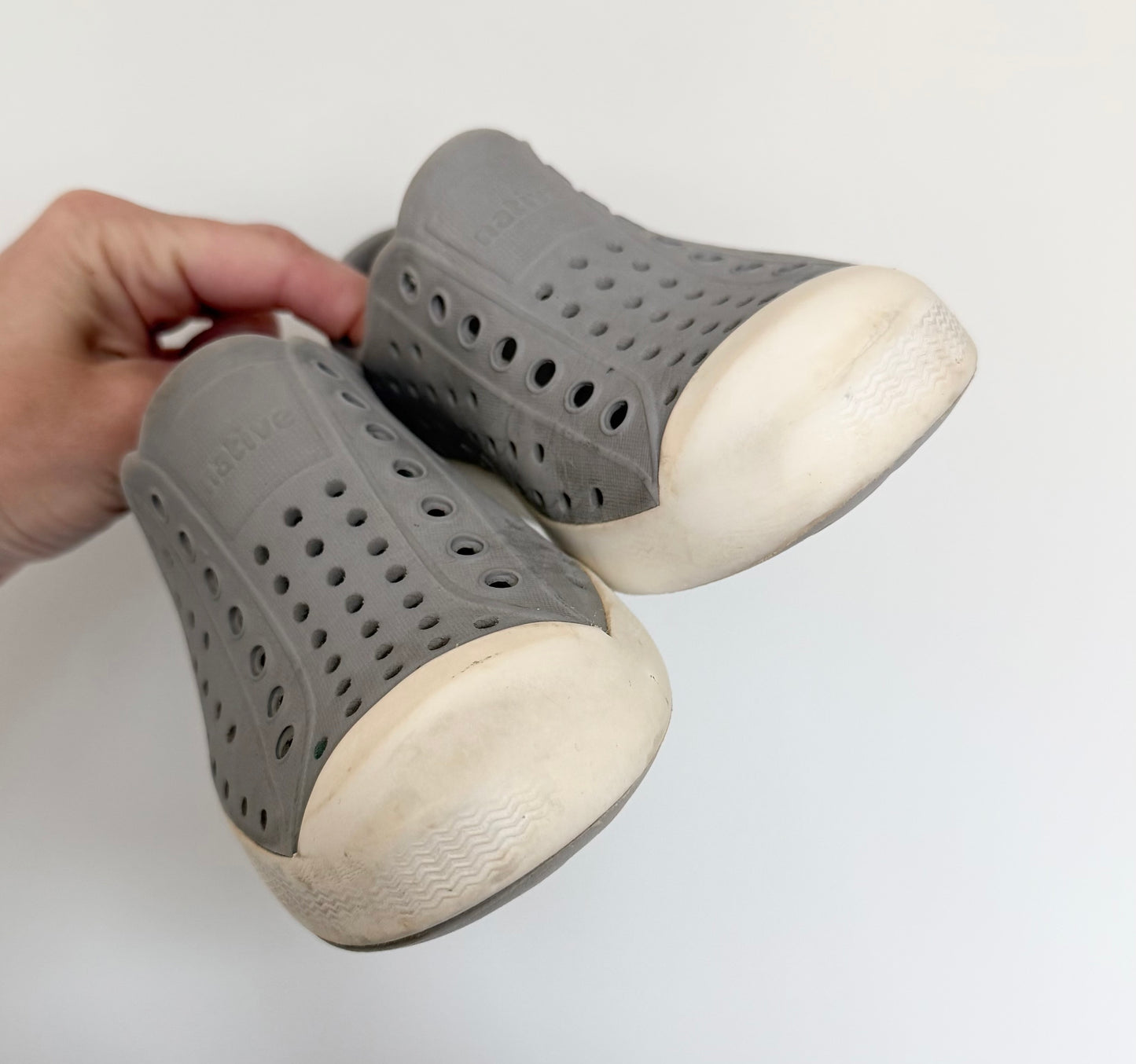 Native Light Grey Jefferson Slip Ons (10)