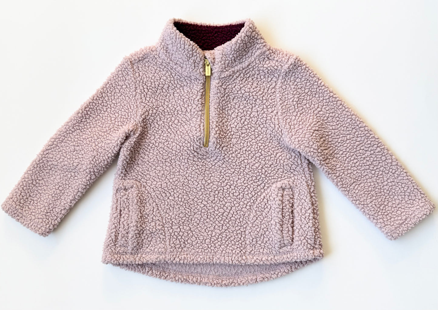 Old Navy Purple Sherpa 1/4 Zip Up (2T)