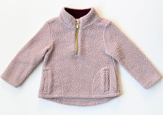Old Navy Purple Sherpa 1/4 Zip Up (2T)