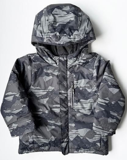 Columbia Alpine Free Fall Black & Grey Camouflage Winter Jacket (3T)