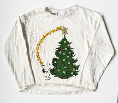 Zara x Peanuts Snoopy & Woodstock Christmas Tree White Long Sleeve (5-6 Years)