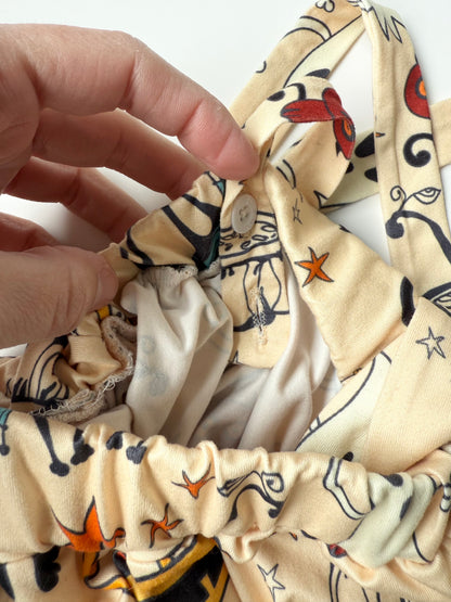 PatPat Light Yellow Halloween Skirtall (3-6 Months)