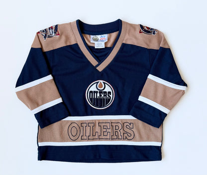 Edmonton Oilers Navy & Tan Hockey Jersey (18 Months)
