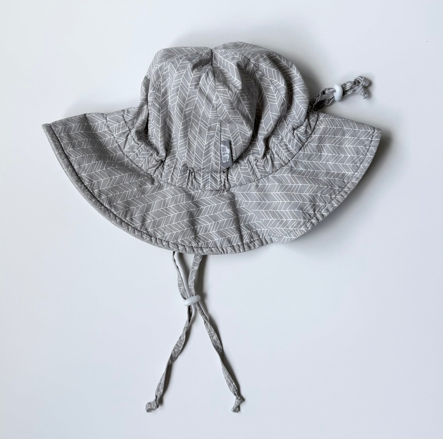 Jan & Jul Grey Chevron Sun Hat (2-5 Years)