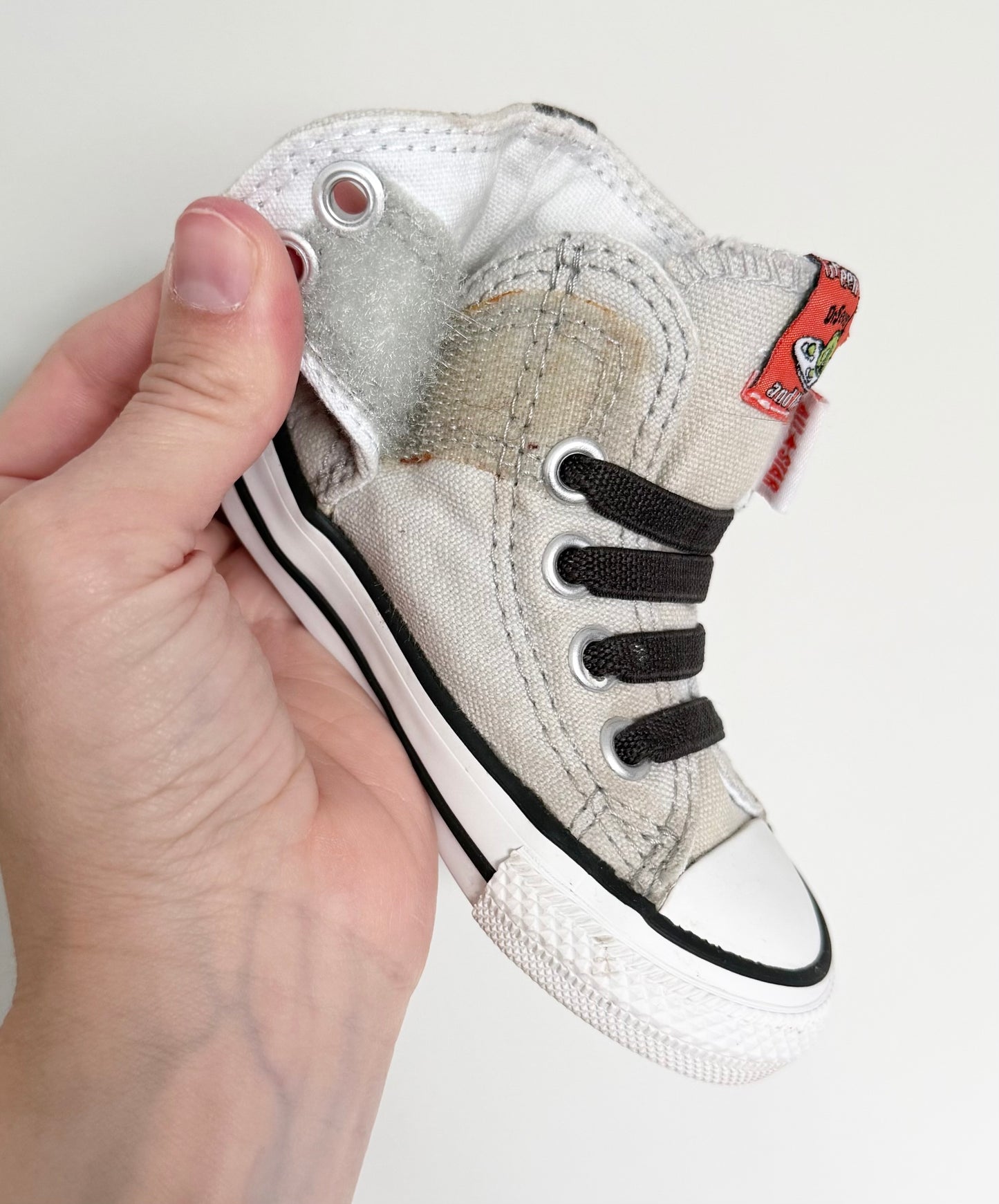 Converse x Dr. Seuss Grey Green Eggs & Ham High Top Stretch Lace & Velcro Sneakers (4)