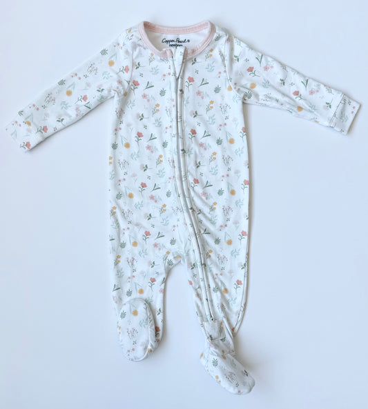 Copper Pearl Pastel Spring Floral Sleeper (Newborn)