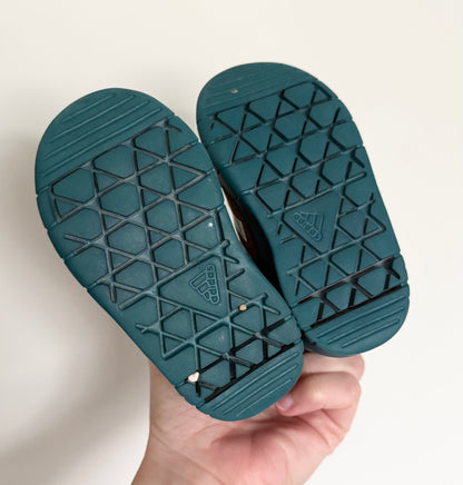 Adidas Dark Turquoise & Brown Stretch Lace & Velcro Sneakers (5)