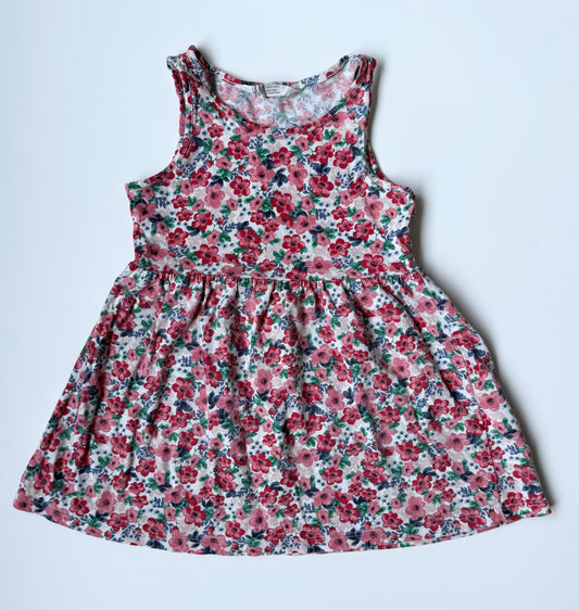 H&M Red & Blue Floral Tank Dress (18-24 Months)