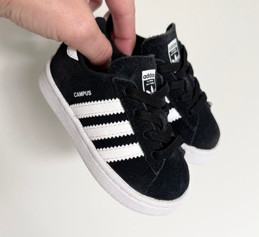 Adidas Originals Campus 00s Black & White Suede Stretch Lace Sneakers (5)
