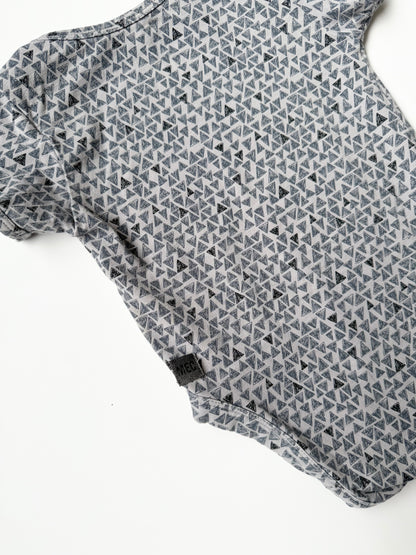 MEC Grey & Blue Triangles Bodysuit (6 Months)
