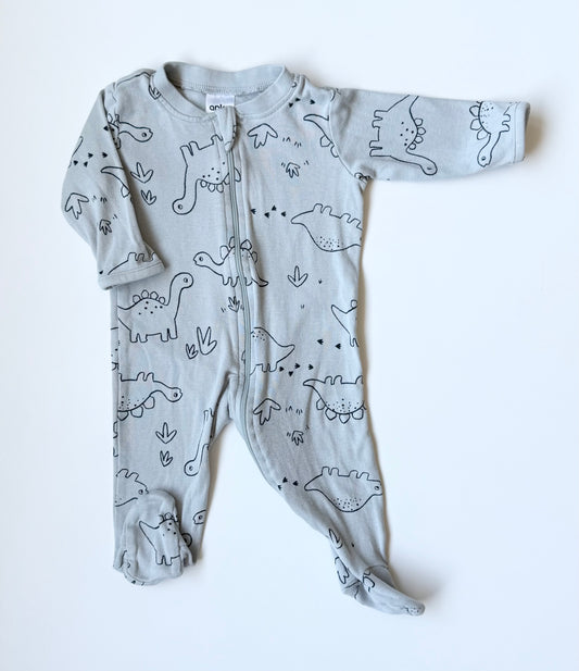 Anko Blue Dinosaurs Sleeper (0-3 Months)