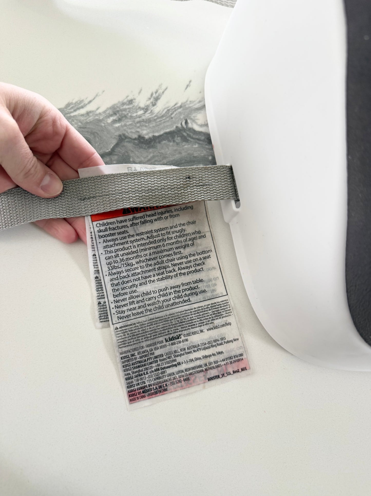 Ingenuity Light Grey & White Booster Seat