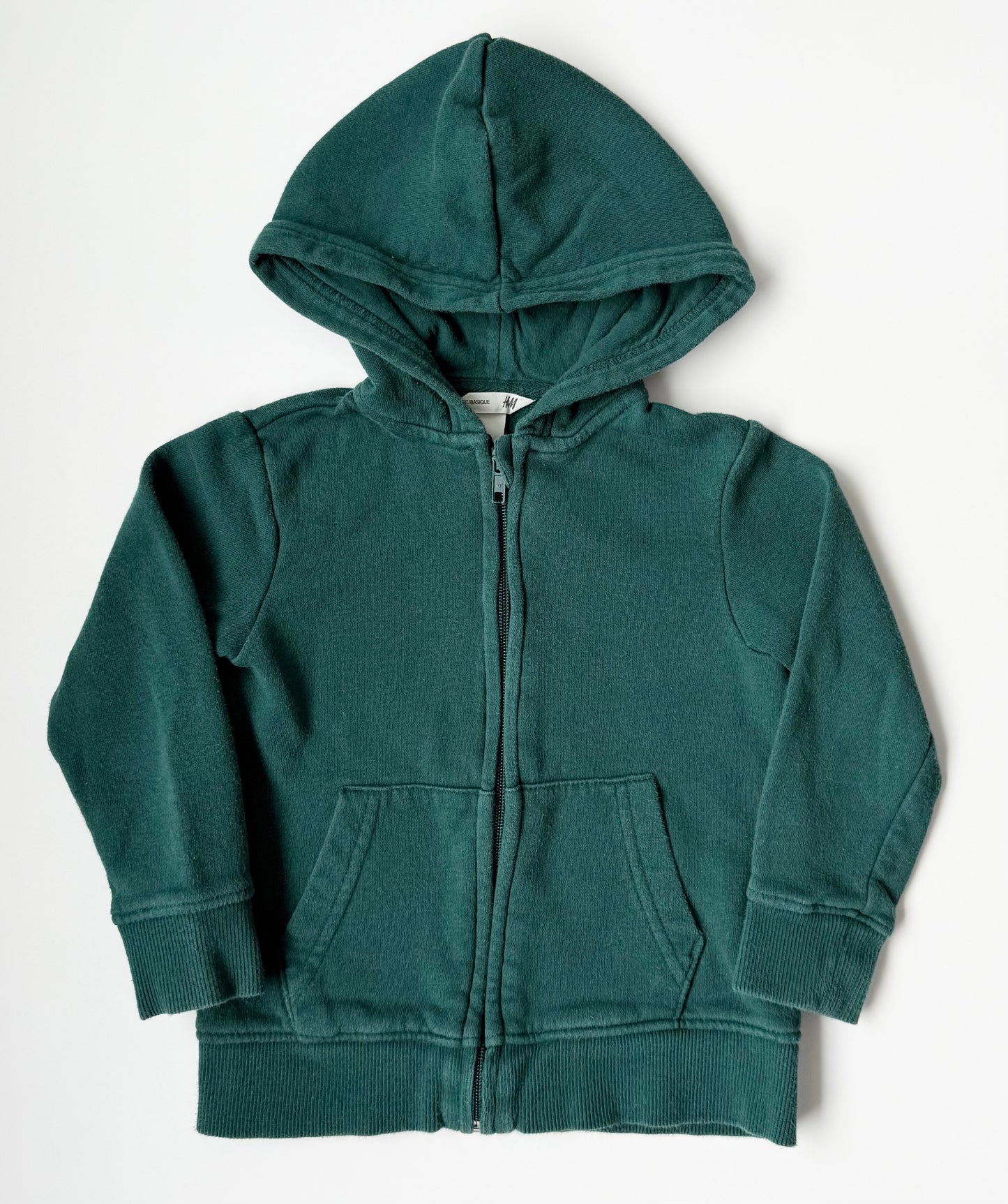 H&M Basics Green Zip Up Hoodie (2-4 Years)
