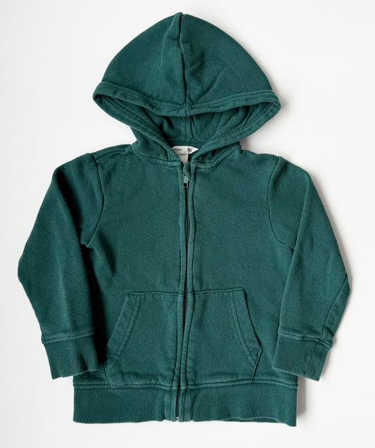 H&M Basics Green Zip Up Hoodie (2-4 Years)