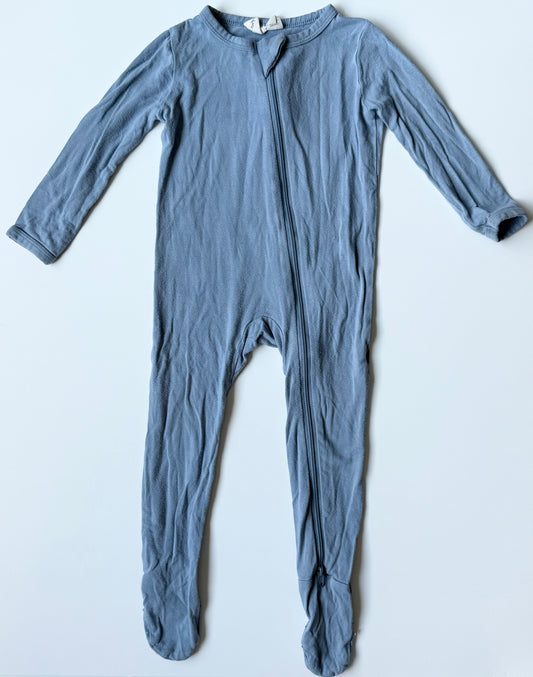 Kyte Slate Zipper Footie Sleeper (12-18 Months)
