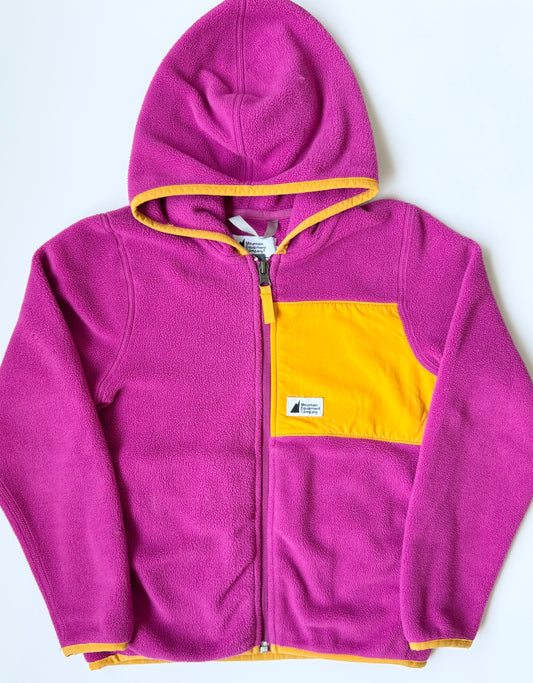 MEC Pink & Orange Hooded Fleece Zip Up (7 Years)