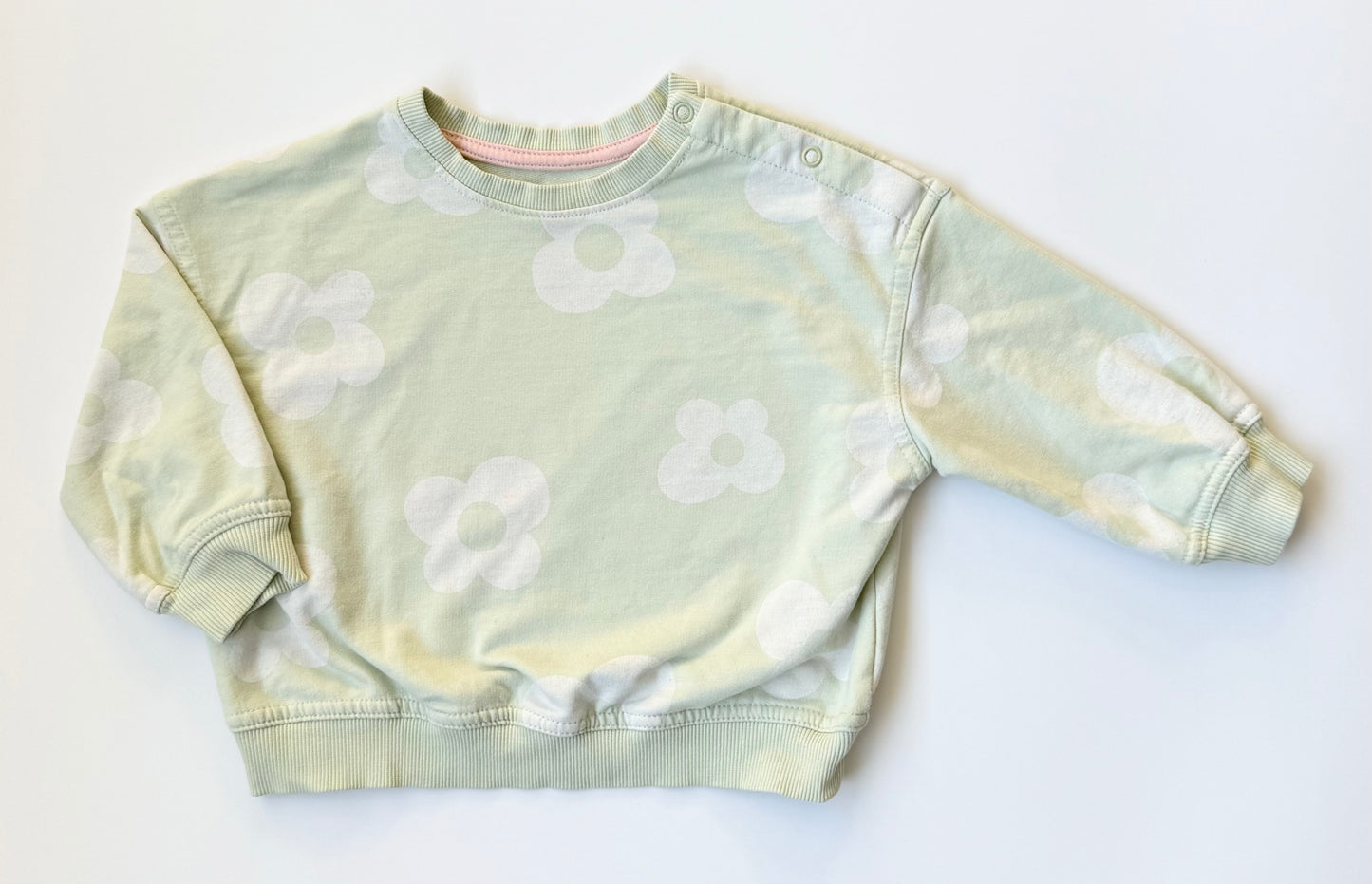 George Light Green Flowers Crewneck Sweater (18-24 Months)