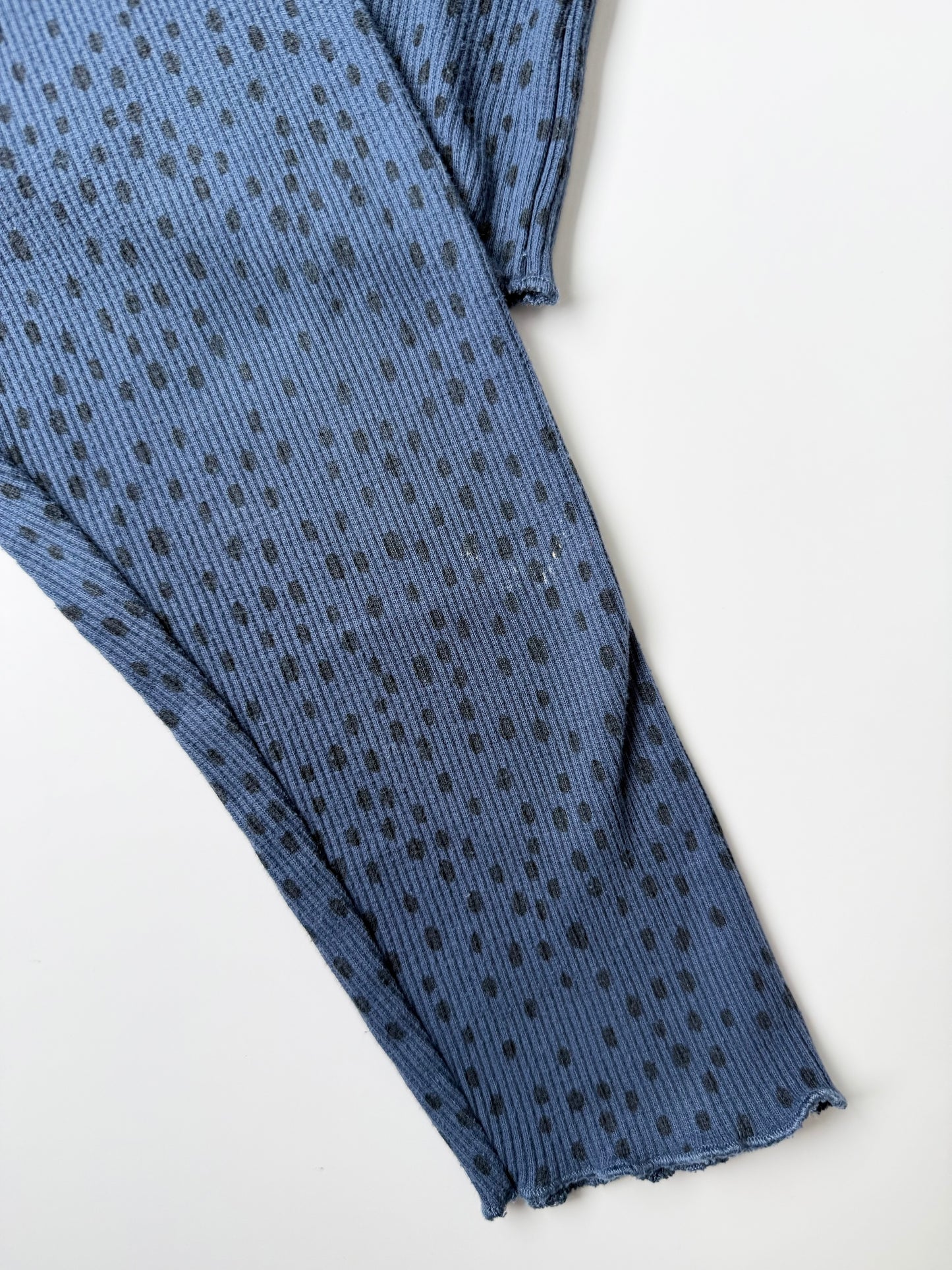 Zara Blue & Black Speckled Ribbed Long Sleeve & Leggings Set (12-18 Months)