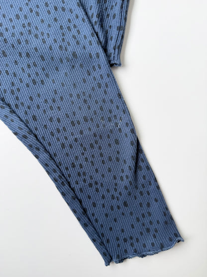 Zara Blue & Black Speckled Ribbed Long Sleeve & Leggings Set (12-18 Months)