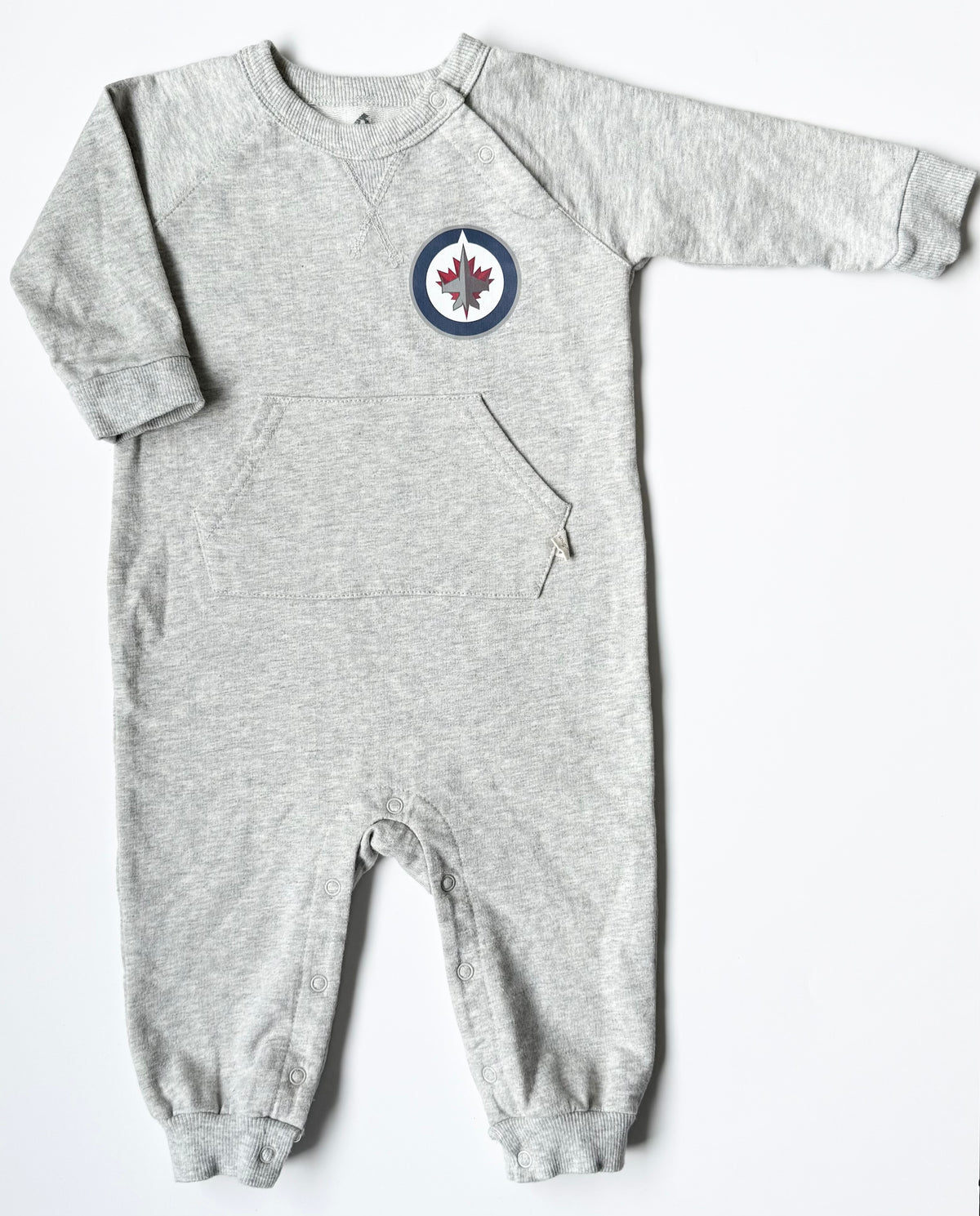 Snugabye NHL Winnipeg Jets Hockey Grey Jumpsuit (12-18 Months)