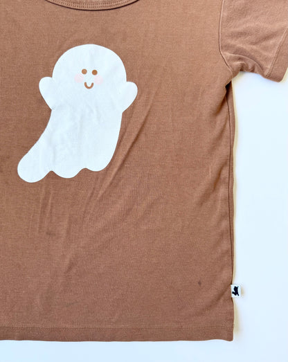 Little & Lively Brown Friendly Ghost T-Shirt (3T/4T)