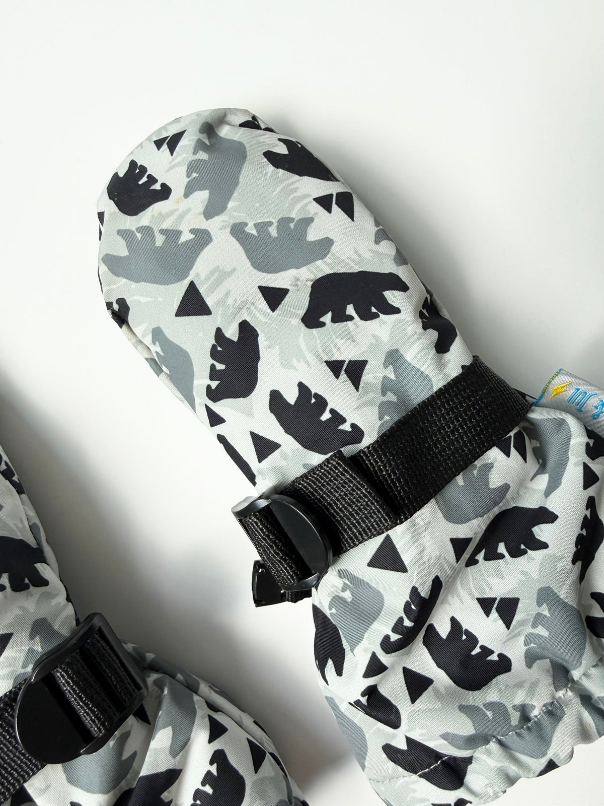 Jan & Jul Grey Bears Toasty Dry Mittens (0-2 Years)