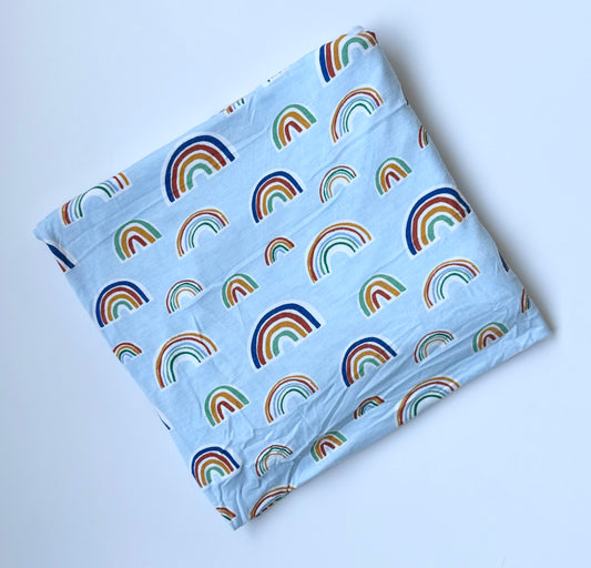 Angel Dear Blue Rainbows Swaddle Blanket