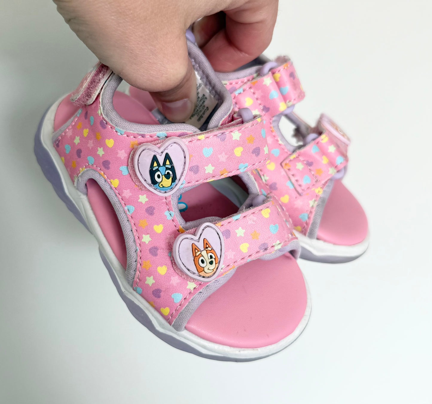 Bluey Pink Velcro Strap Sandals (5)