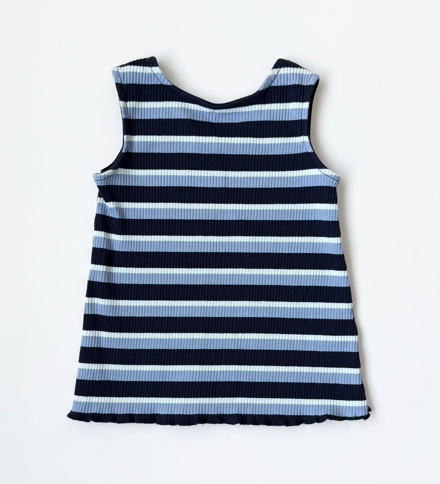 Zara Blue Stripped Ribbed Tank Top (2/3 Years)