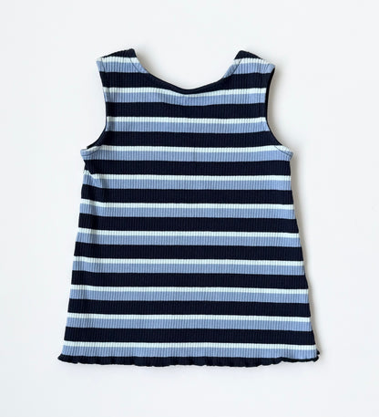 Zara Blue Stripped Ribbed Tank Top (2/3 Years)