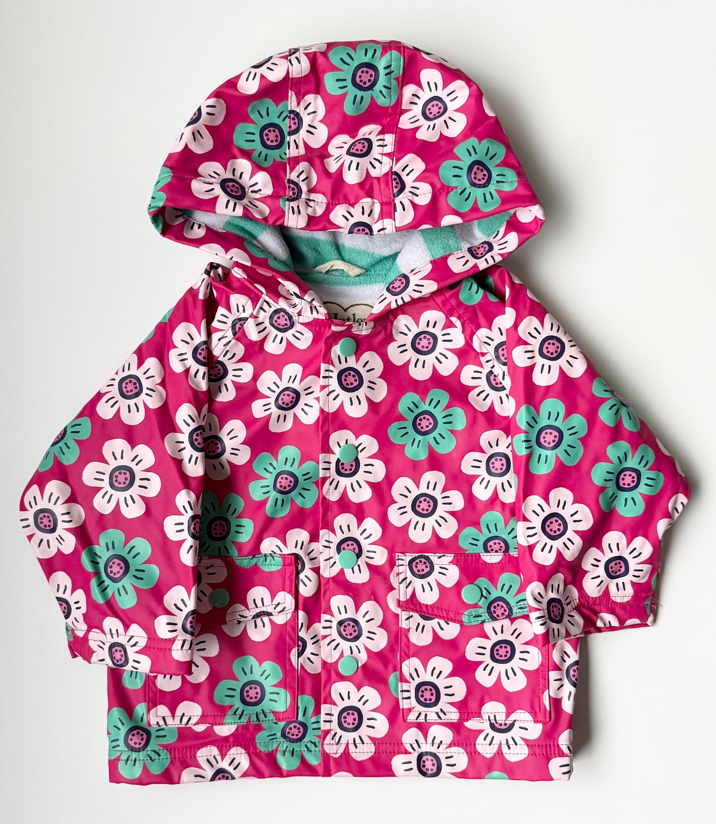 Hatley Pink Flowers Rain Jacket (12-18 Months)