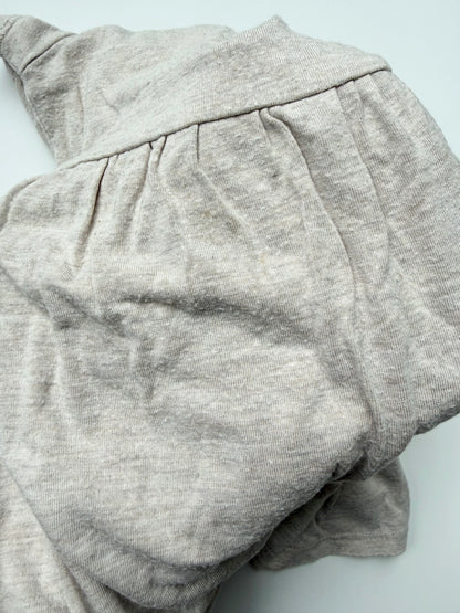 Jax & Lennon Light Beige Short Sleeve Peplum Top (0-6 Months)