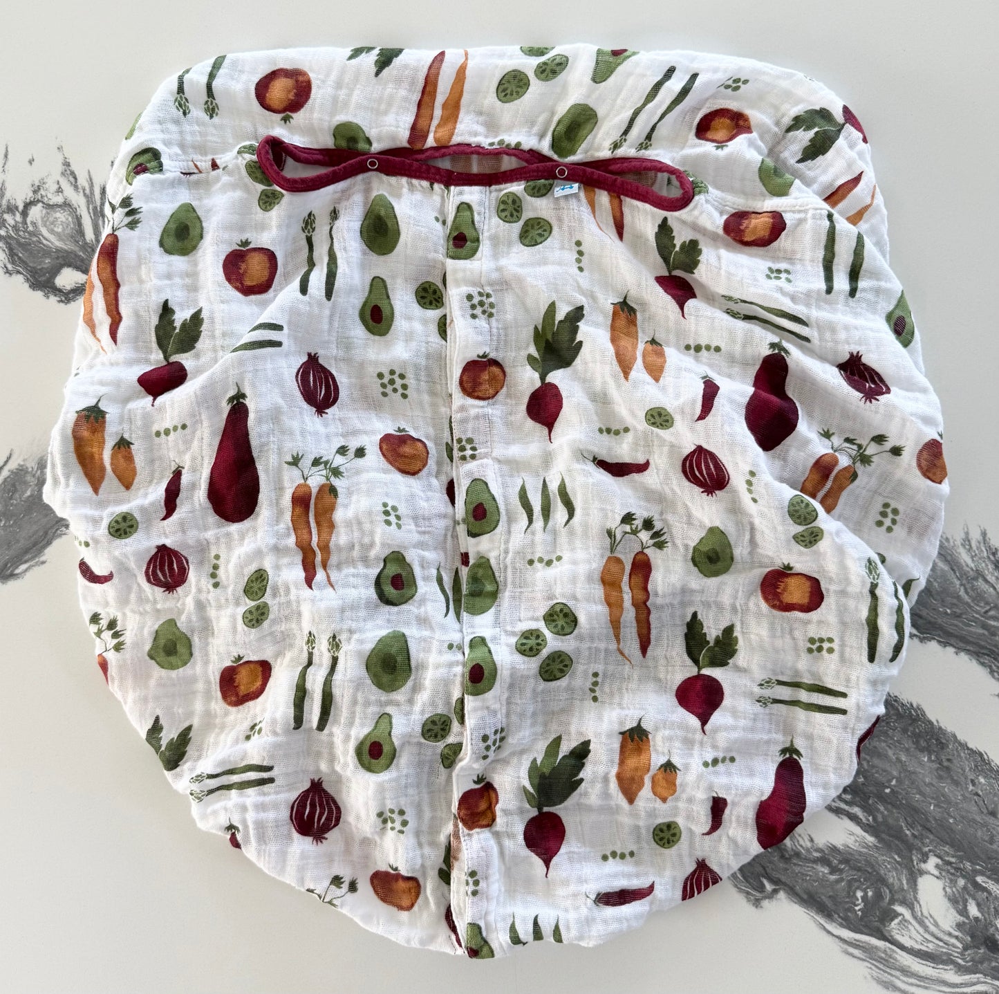 Little Unicorn Veggies Muslin Car Seat Canopy