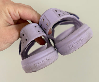 Native Chase Print Sandals in Healing Purple/ Ultra Chillberry Daisy (C10)