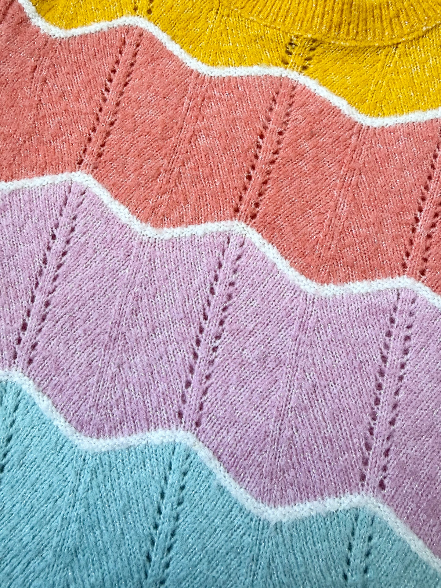 M&S Rainbow Sparkle Knit Sweater (6-7 Years)