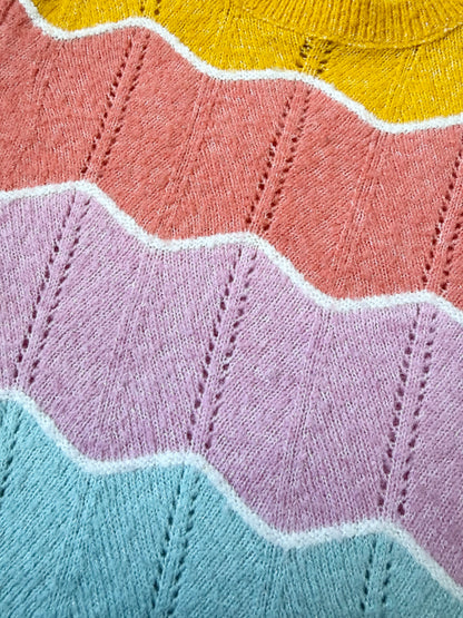 M&S Rainbow Sparkle Knit Sweater (6-7 Years)