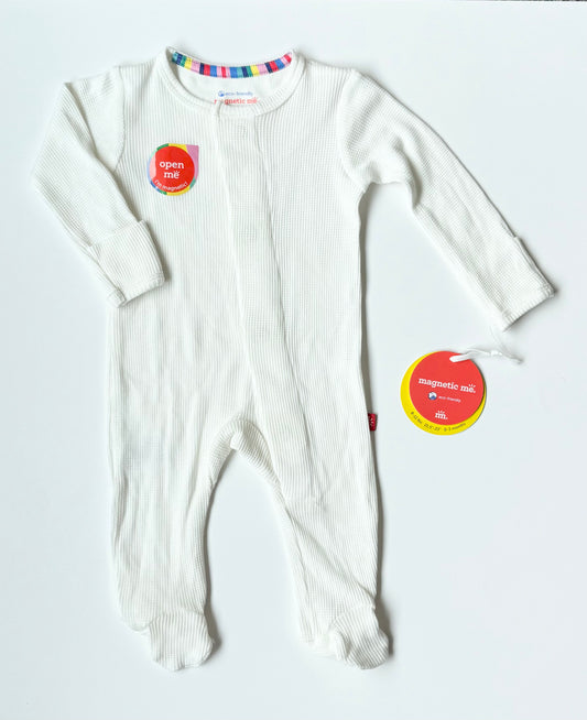 Magnetic Me White Waffled Sleeper - New (0-3 Months)