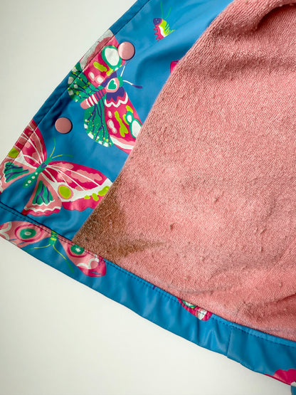Hatley Blue & Colorful Butterflies Rain Jacket (2T)