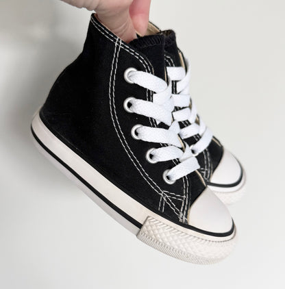 Converse Black High Top Lace Up Sneakers (5)