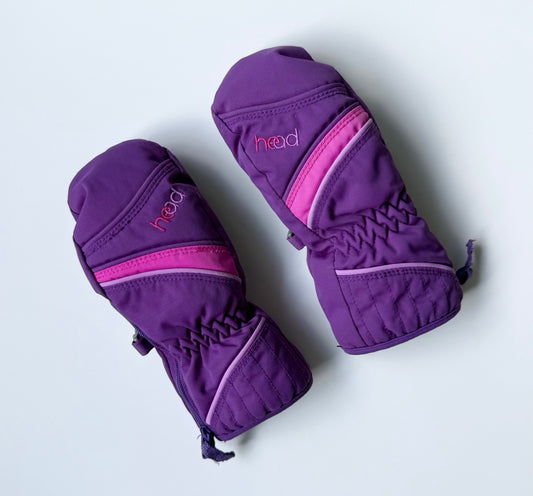 Head Junior Purple & Pink Ski Mittens (2-4 Years)