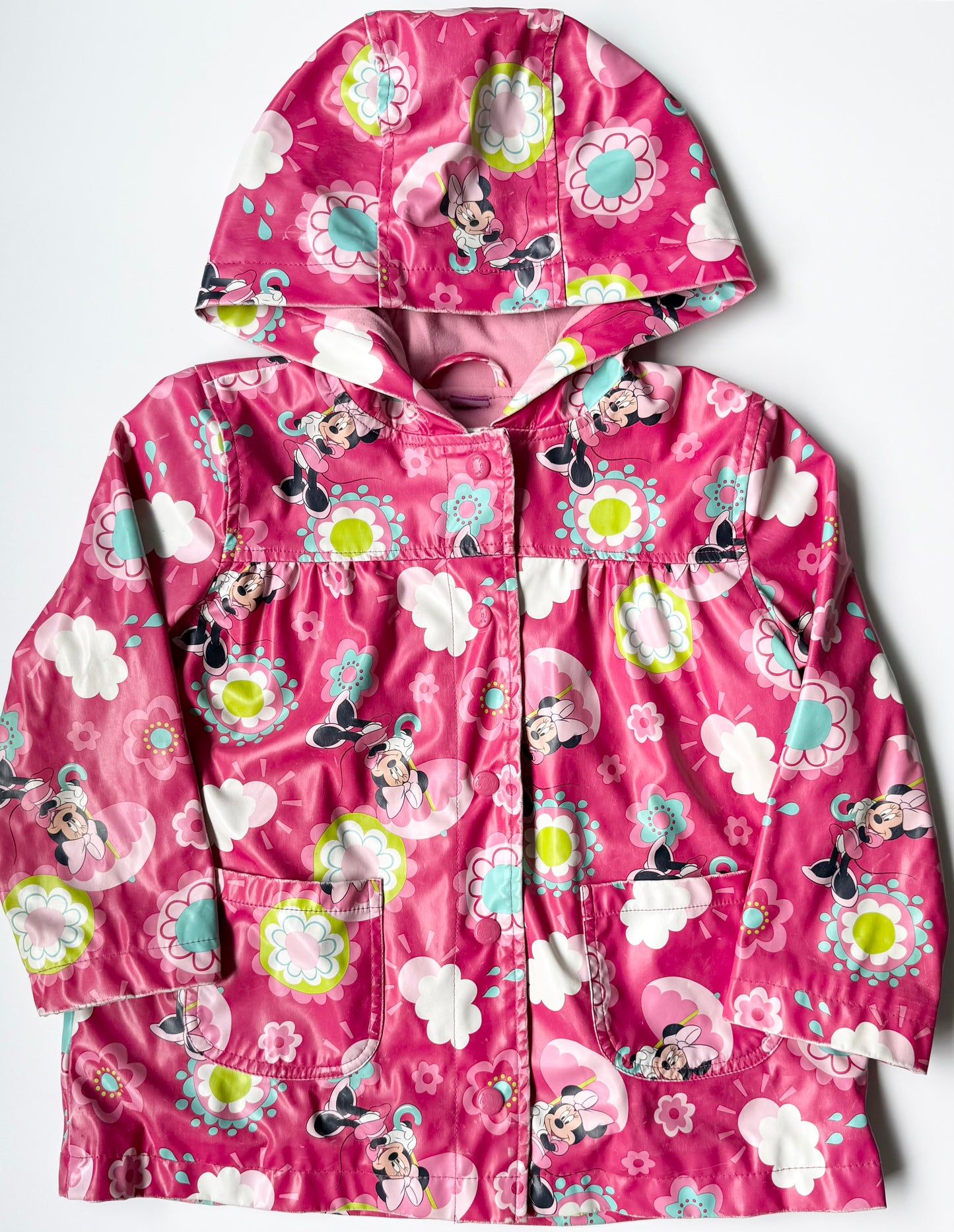 Disney Pink Minnie Mouse Rain Jacket (4T)