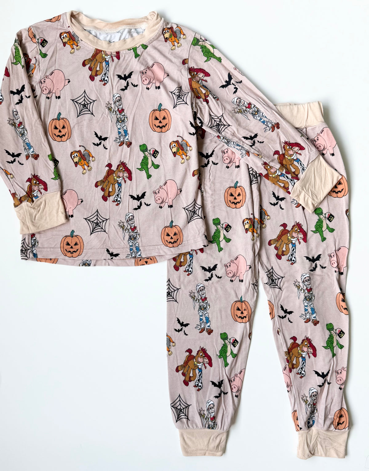 Little Beau Co. x Disney Pixar Tan Toy Story Halloween Two Peice PJ Set (2T)