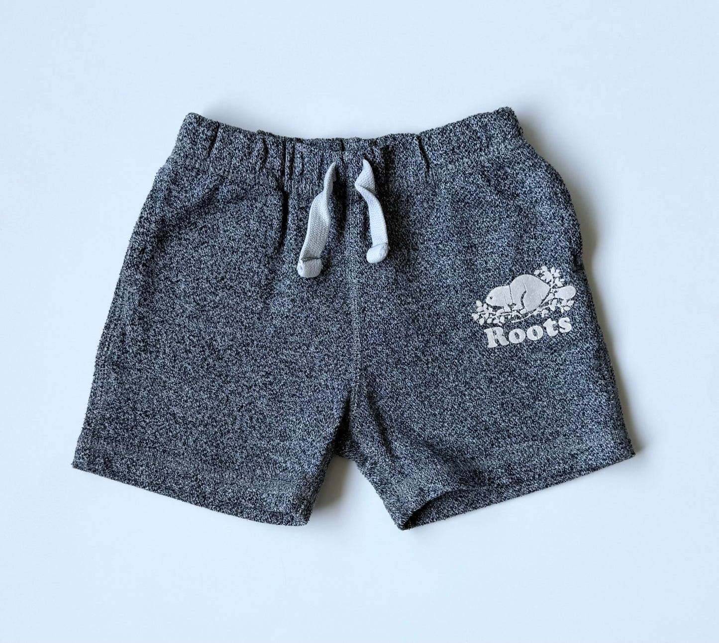 Roots Baby Grey Heathered Sweat Shorts (18-24 Months)