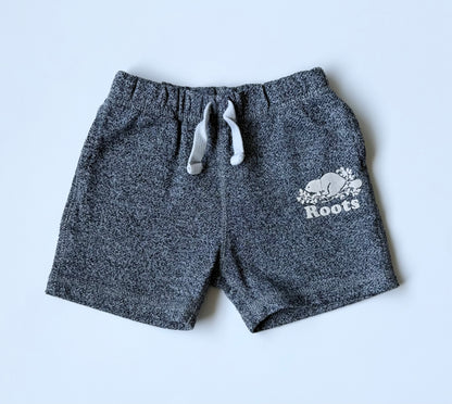 Roots Baby Grey Heathered Sweat Shorts (18-24 Months)