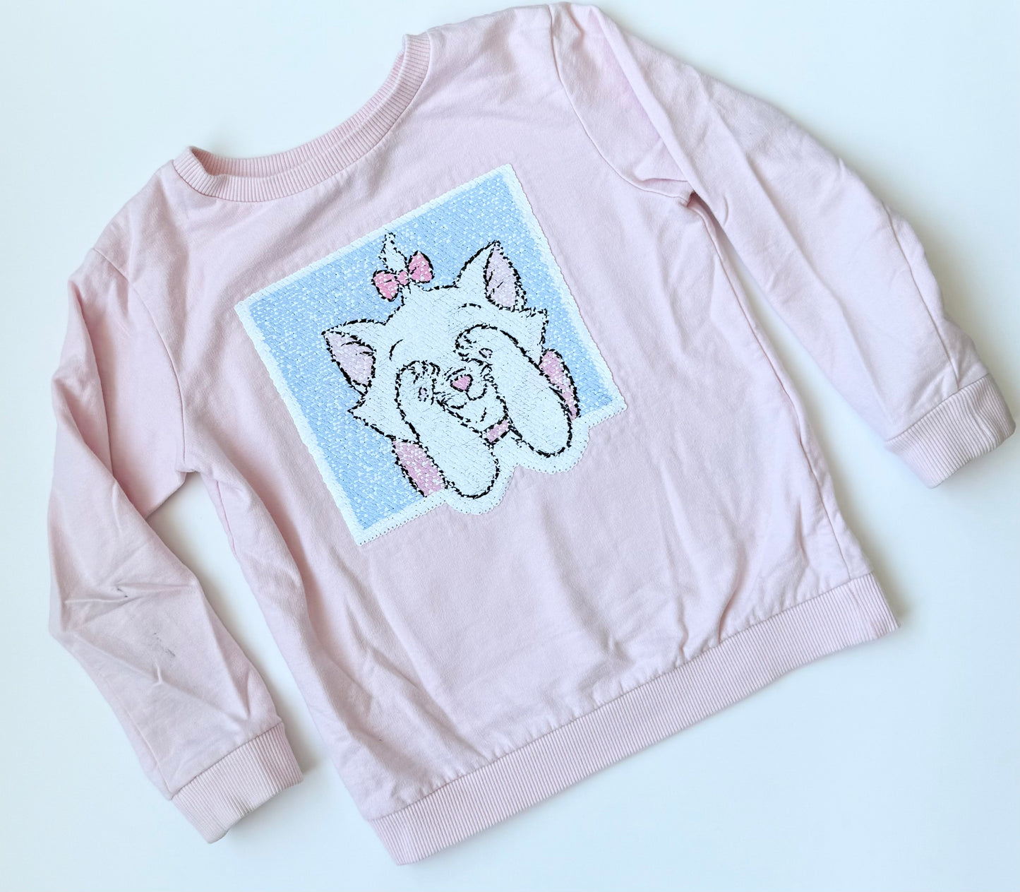 H&M x Disney Pink Marie Sequence Sweater (4-6 Years)