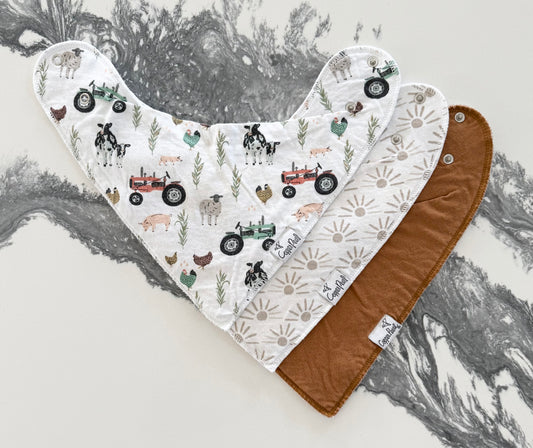 Copper Pearl Baby Bandana Drool Bibs