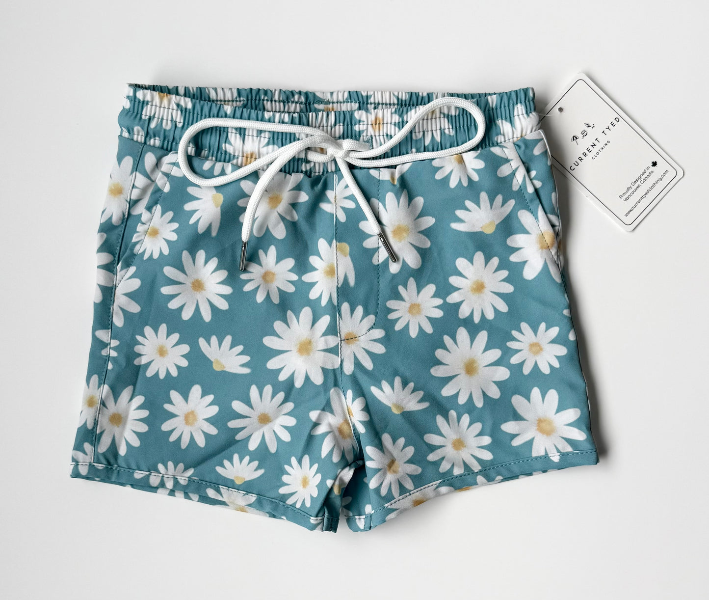 Current Tyed “The Chloe” Blue Daisy Swim Trunks - New (2/3 Years)